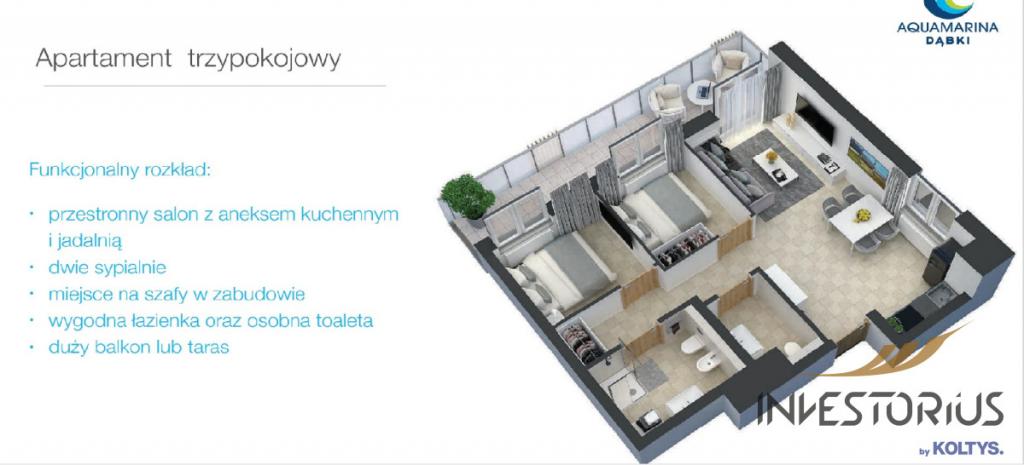 Pierwsza linia brzegowa/Dąbki/3 Pokoje/49,6m2 - zdjęcie 11