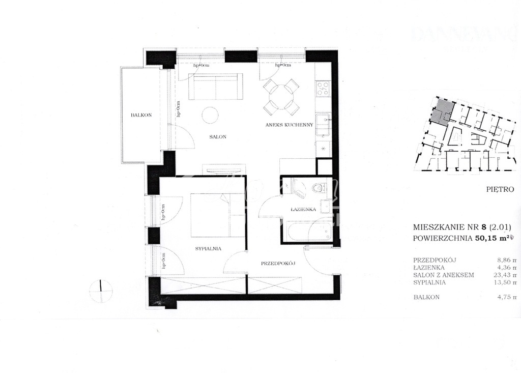 Mieszkanie 50,15 m², Szczecin - zdjęcie 1