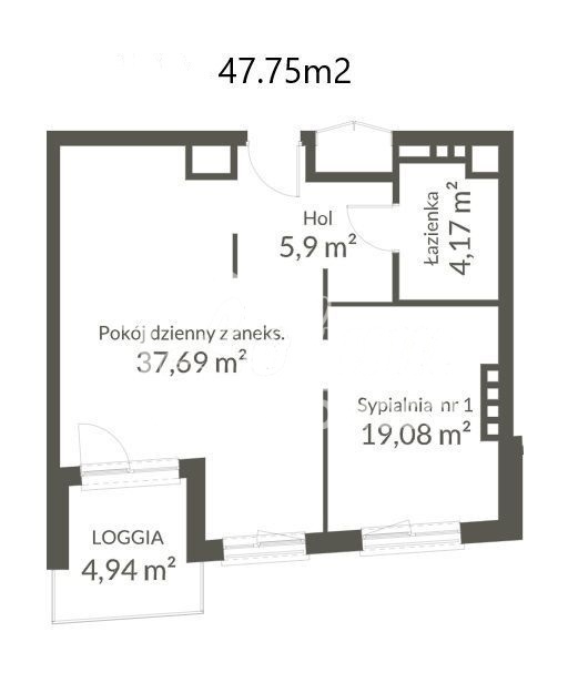 Mieszkanie 47,7&nbsp;m², Szczecin, Śródmieście, Leona Heyki - zdjęcie 8