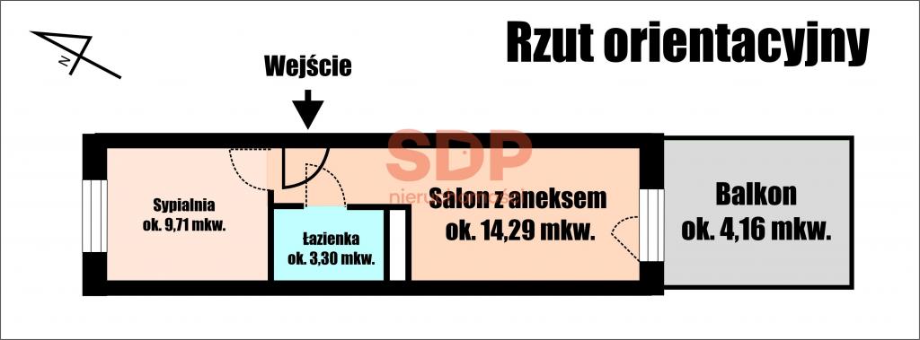 Mieszkanie 32&nbsp;m², Iwiny, Brochowska - zdjęcie 5