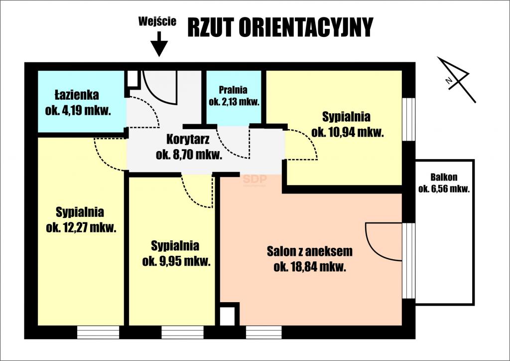 Mieszkanie 67 m², Siechnice, Świętego Krzyża - zdjęcie 9