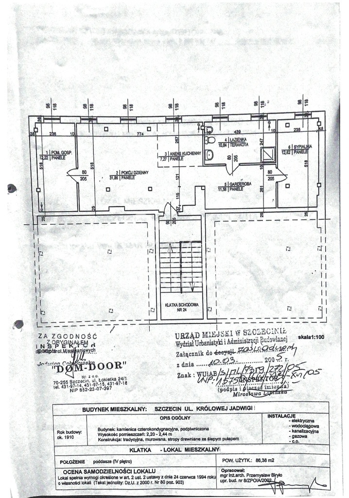 Mieszkanie 86,4&nbsp;m², Szczecin, Centrum, bł. Królowej Jadwigi - zdjęcie 17