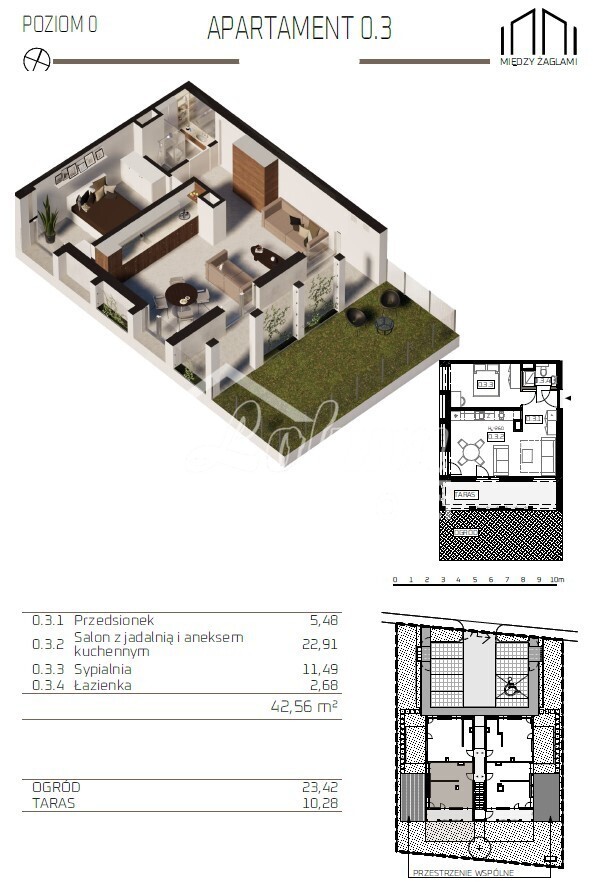 Mieszkanie 42,56&nbsp;m², Niechorze, Żeglarska - zdjęcie 14