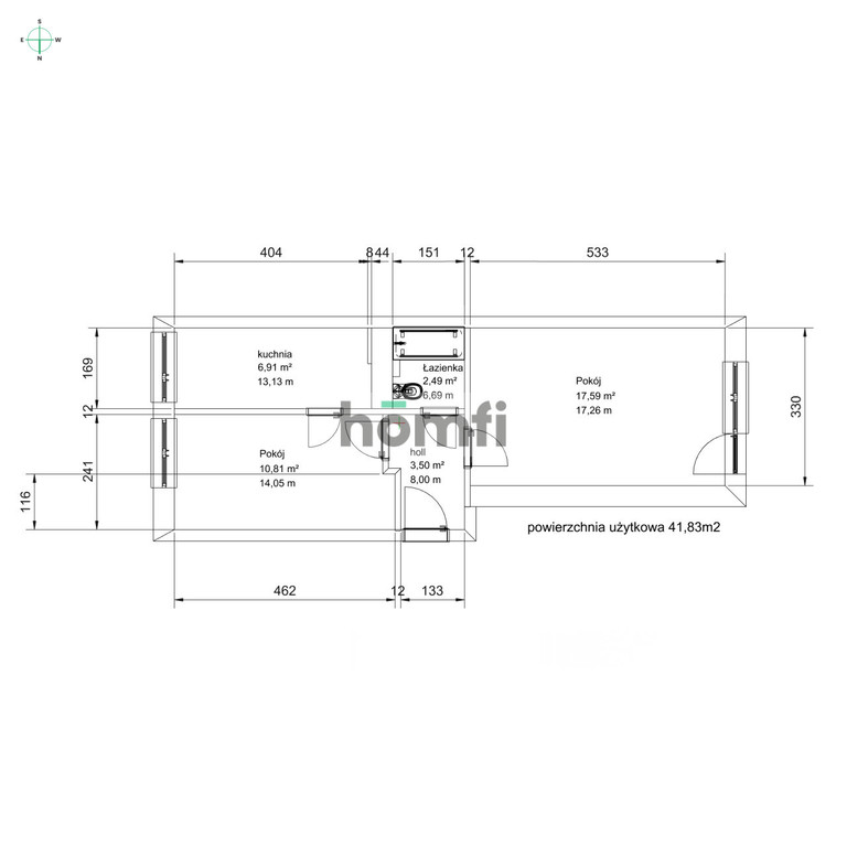 Mieszkanie 41,83 m², Puławy, Polna - zdjęcie 9