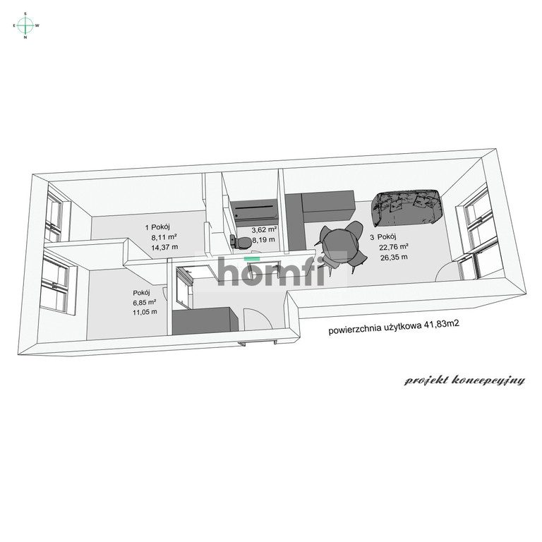 Mieszkanie 41,83 m², Puławy, Polna - zdjęcie 11