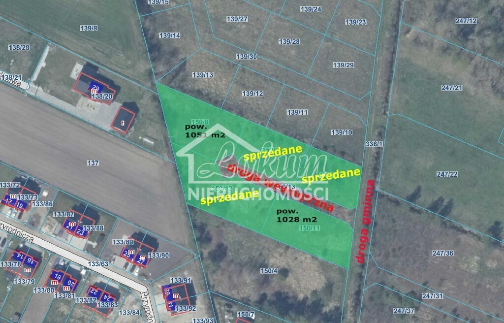 Działka rolna 1028 m², Białuń - zdjęcie 1