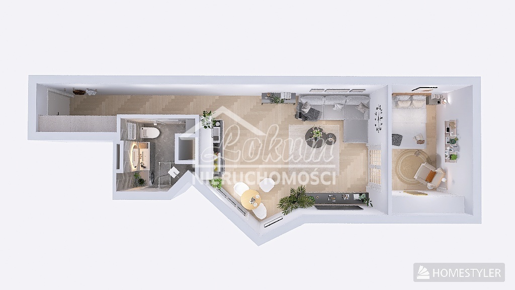 Mieszkanie 48,23&nbsp;m², Szczecin, Śródmieście, al. Papieża Jana Pawła II - zdjęcie 10