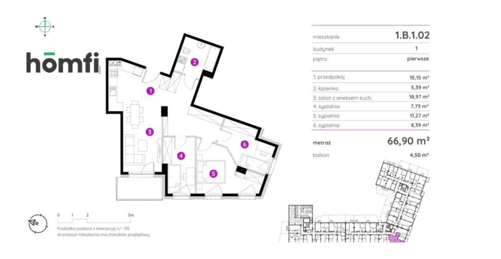 Mieszkanie 66,9 m², Gdańsk, Siedlce, Kartuska - zdjęcie 10
