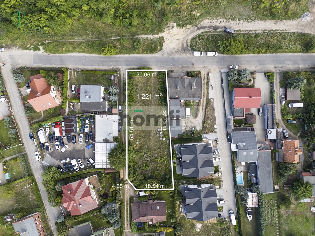 Działka budowlana 1221 m², Poznań, Naramowice, Rubież - zdjęcie 1