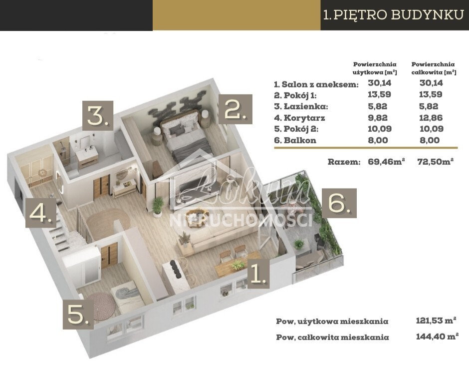 Mieszkanie 121,53&nbsp;m², Stargard, Kwiatowa - zdjęcie 5