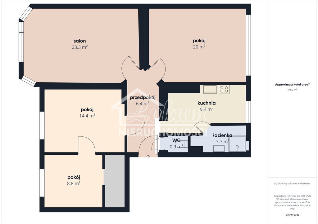 Mieszkanie 117,04&nbsp;m², Szczecin, Arkońskie-Niemierzyn, Arkońska - zdjęcie 12