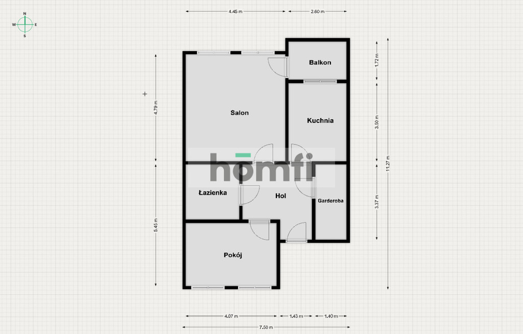Mieszkanie 63&nbsp;m², Toruń, Os. Koniuchy, Legionów - zdjęcie 14