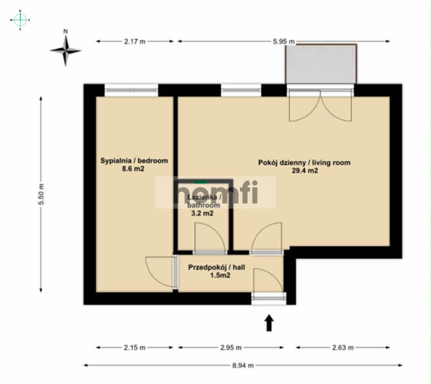 Mieszkanie 43,3 m², Warszawa, Bielany, Wrzeciono - zdjęcie 14