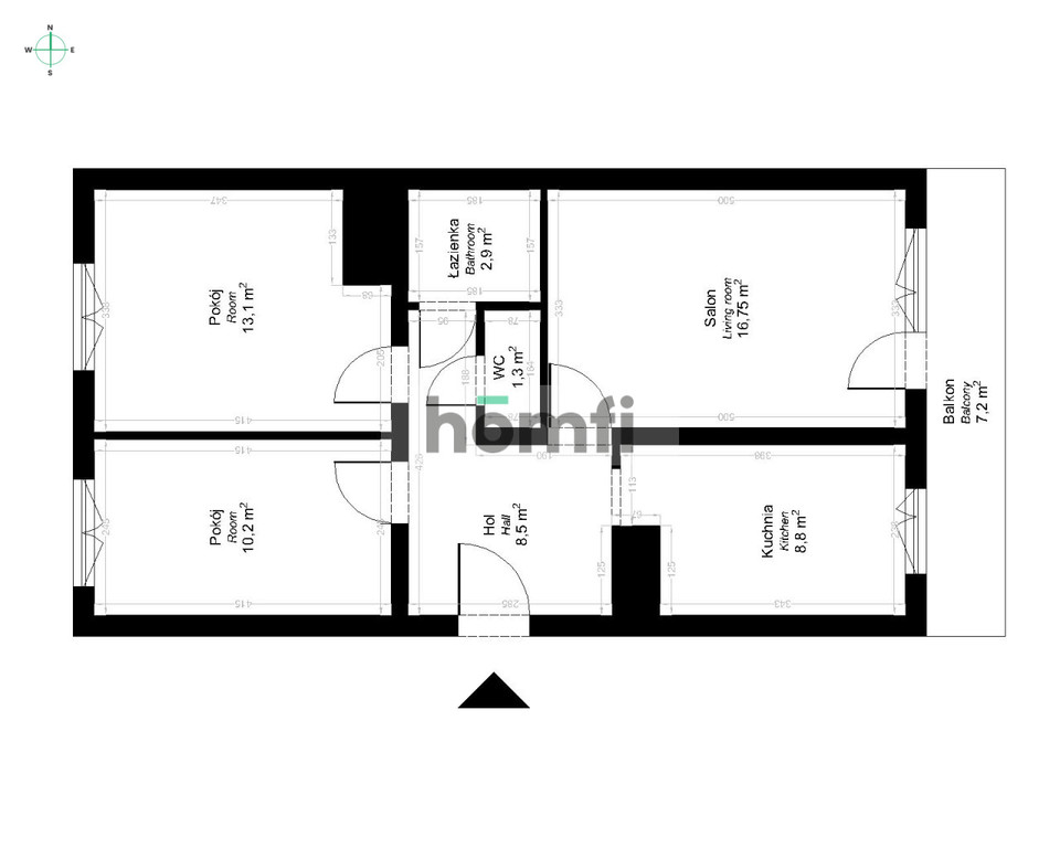 Mieszkanie 61,73&nbsp;m², Chełm, Henryka Wiercieńskiego - zdjęcie 7
