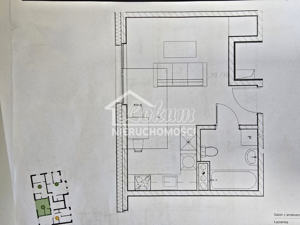 Mieszkanie 28,2&nbsp;m², Police, Robotnicza - zdjęcie 5