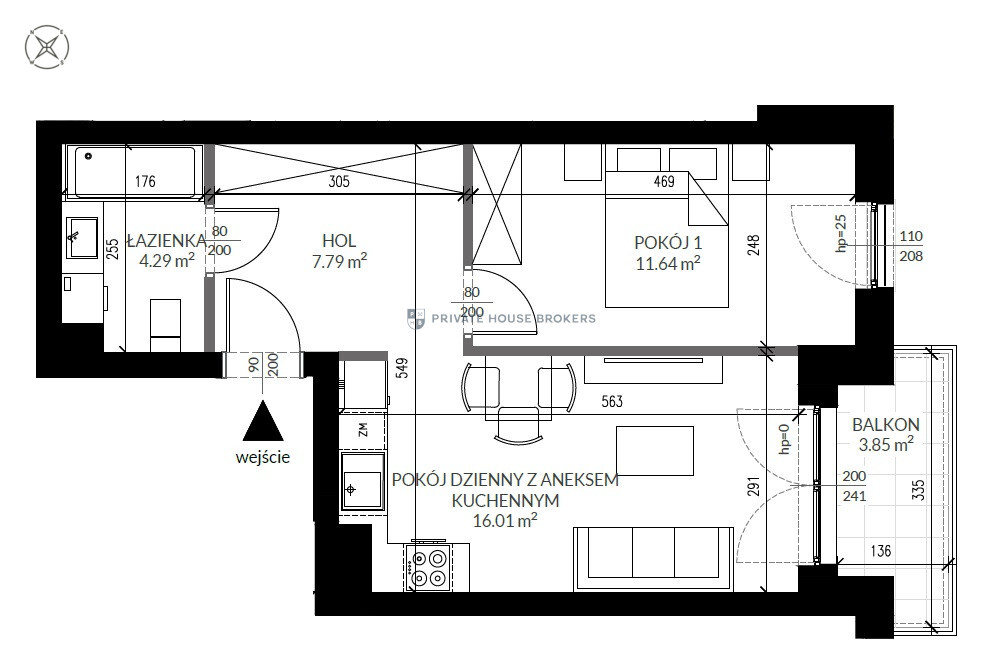 Mieszkanie 39,88 m², Kraków, Bronowice, Eljasza Walerego Radzikowskiego - zdjęcie 14