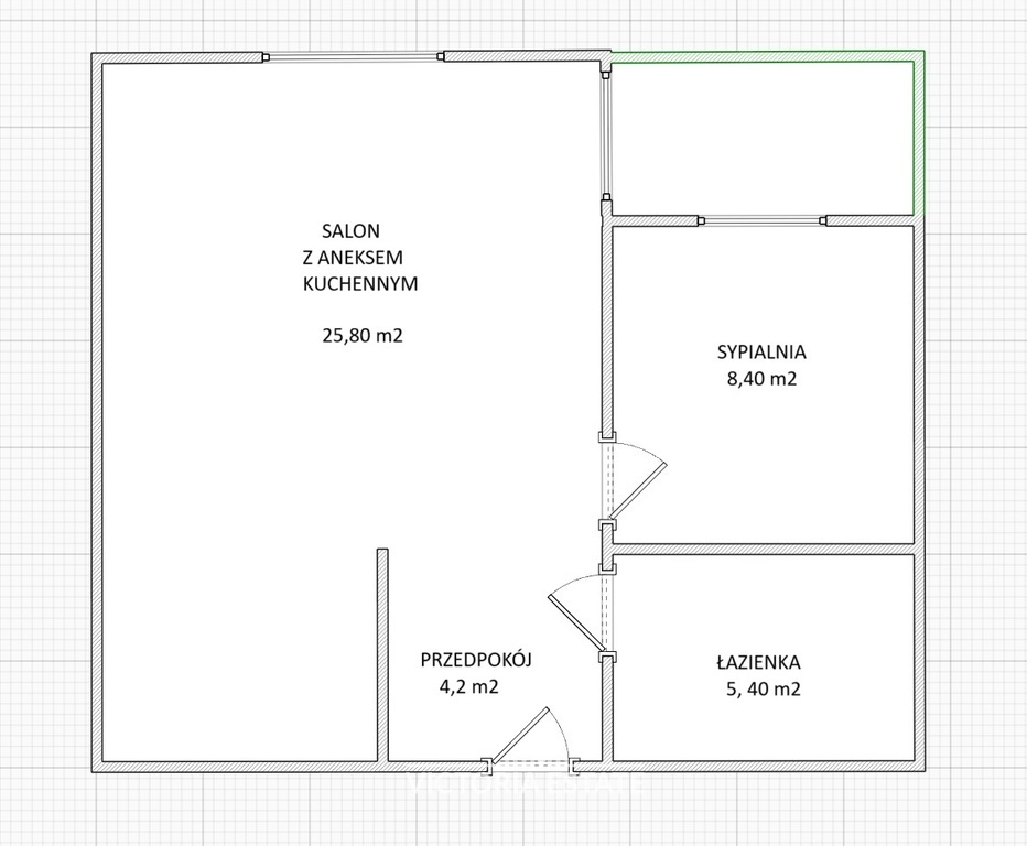 Mieszkanie 43,8&nbsp;m², Kraków, Ruczaj, prof. Michała Bobrzyńskiego - zdjęcie 12