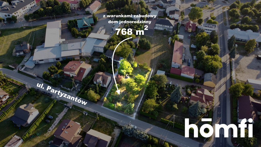 Działka budowlana 768&nbsp;m², Sobienie-Jeziory, Partyzantów - zdjęcie 1
