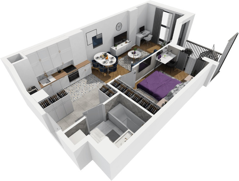 Mieszkanie 42,77 m², Gdańsk, Siedlce, Kartuska - zdjęcie 3