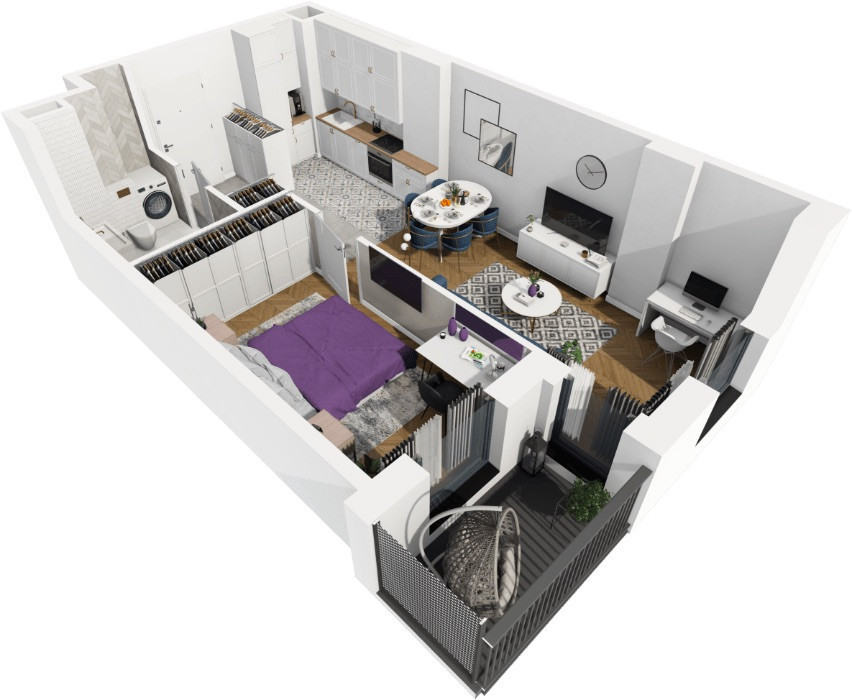 Mieszkanie 42,77 m², Gdańsk, Siedlce, Kartuska - zdjęcie 6