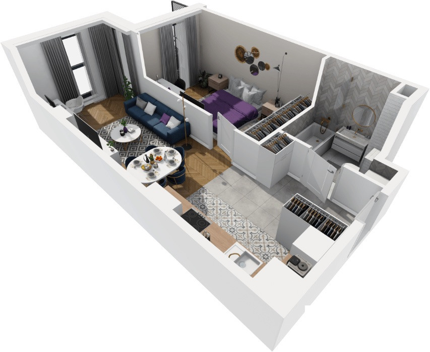 Mieszkanie 42,77 m², Gdańsk, Siedlce, Kartuska - zdjęcie 4