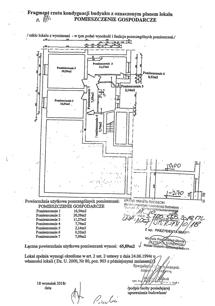 Lokal usługowy na sprzedaż, 65,89&nbsp;m², Szczecin - zdjęcie 12