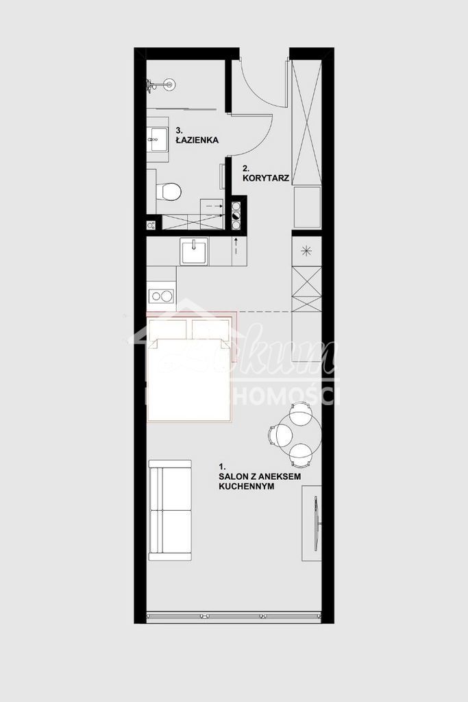 Mieszkanie 36,94&nbsp;m², Szczecin - zdjęcie 1