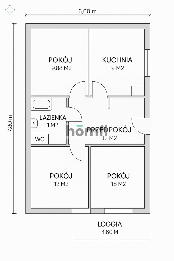 Mieszkanie 63,84 m², Poznań, Dębiec, os. Dębina - zdjęcie 14