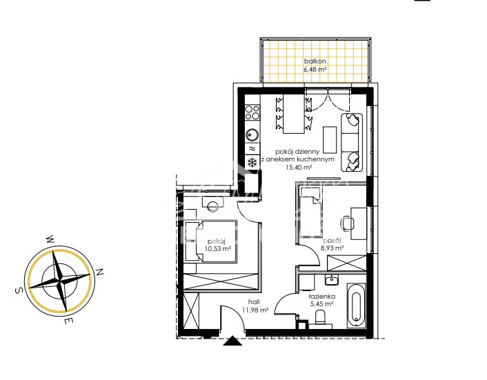 Mieszkanie 52,29&nbsp;m², Szczecin - zdjęcie 7