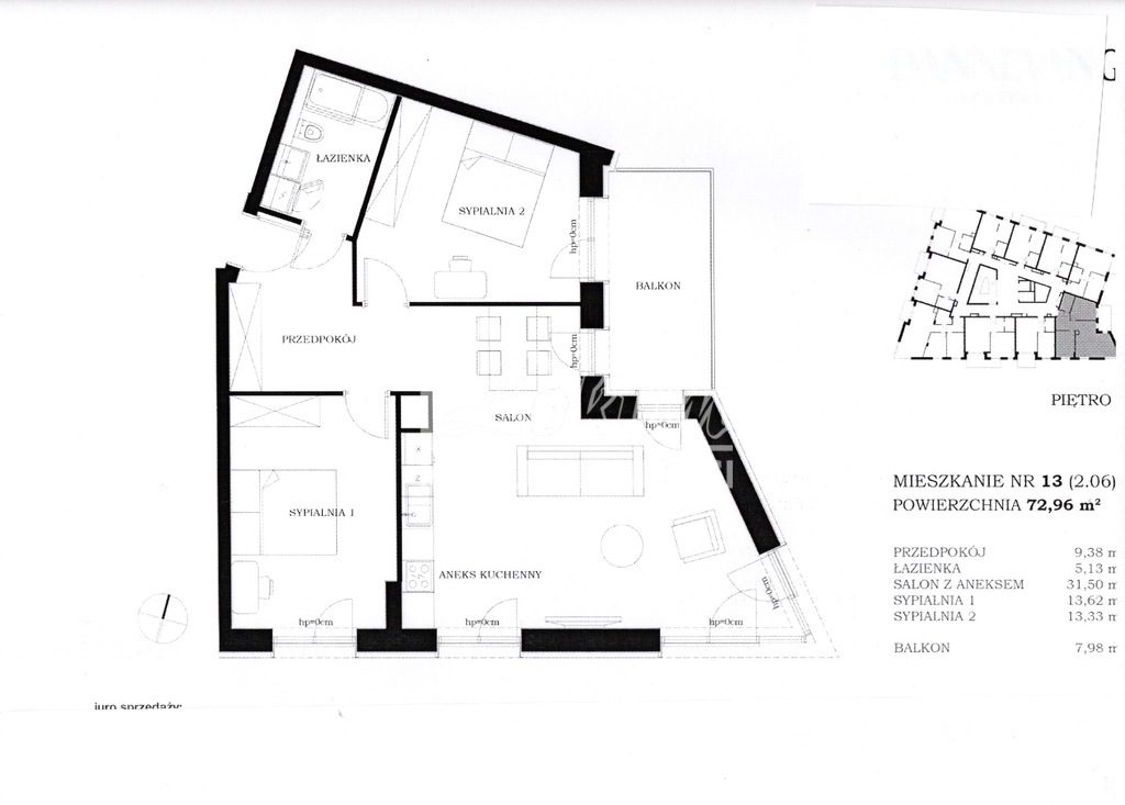 Mieszkanie 72,96&nbsp;m², Szczecin - zdjęcie 1