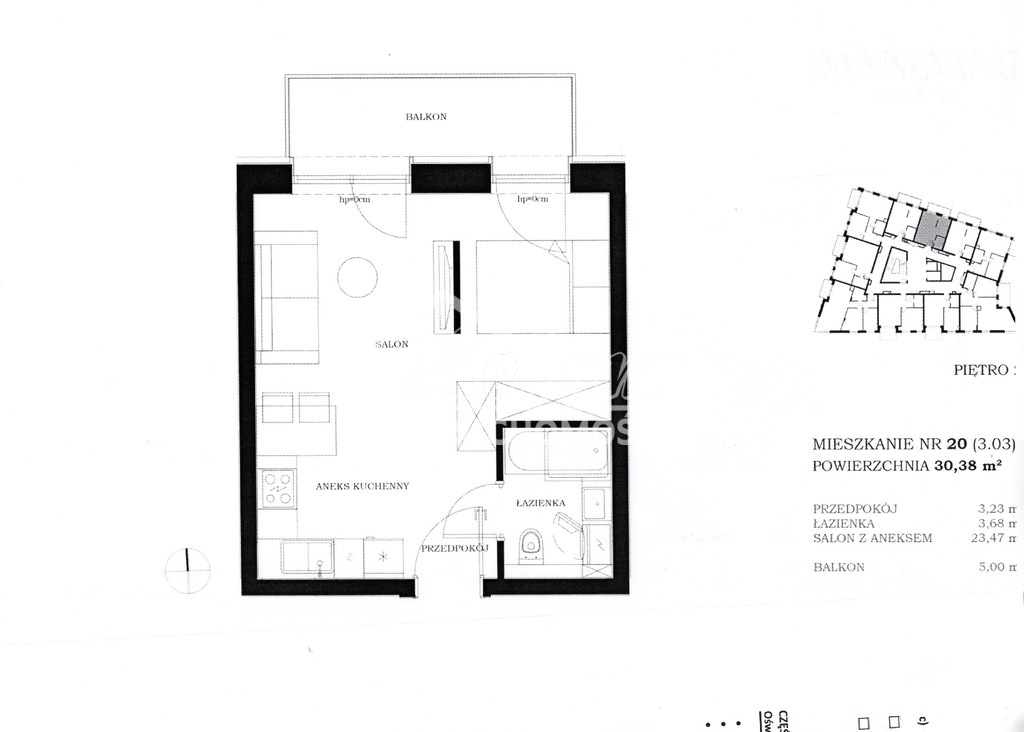 Mieszkanie 30,38&nbsp;m², Szczecin - zdjęcie 1