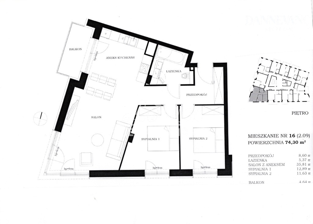Mieszkanie 72,82 m², Szczecin - zdjęcie 1