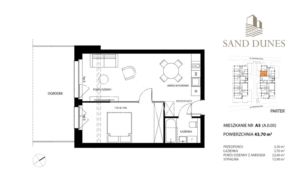 Mieszkanie 43,74&nbsp;m², Dziwnów - zdjęcie 2