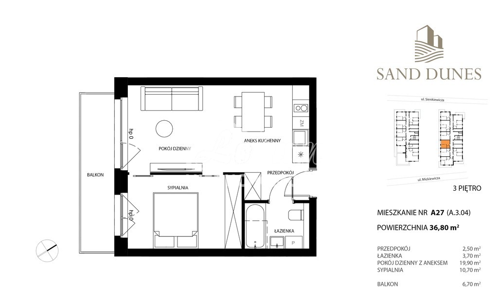 Mieszkanie 36,95&nbsp;m², Dziwnów - zdjęcie 2