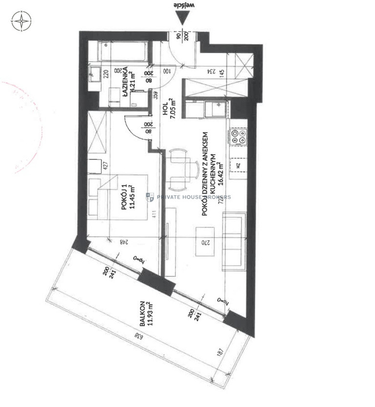 Mieszkanie 39,13 m², Kraków, Bronowice, Eliasza Radzikowskiego - zdjęcie 8
