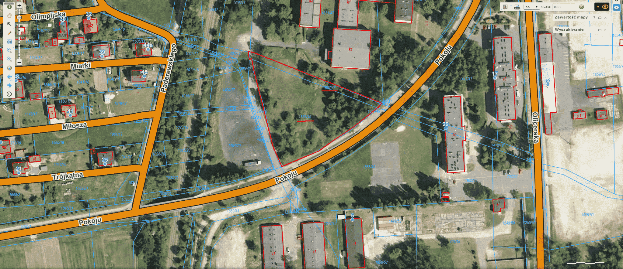 Działka inwestycyjna 4897 m², Lędziny, Pokoju - zdjęcie 1