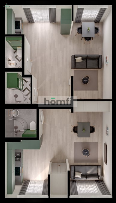 Mieszkanie 56,4&nbsp;m², Katowice, Bogucice, Wrocławska - zdjęcie 13