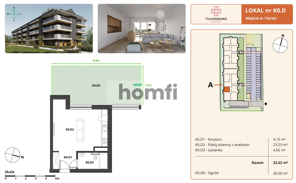 Mieszkanie 32,62 m², Bielawa - zdjęcie 1