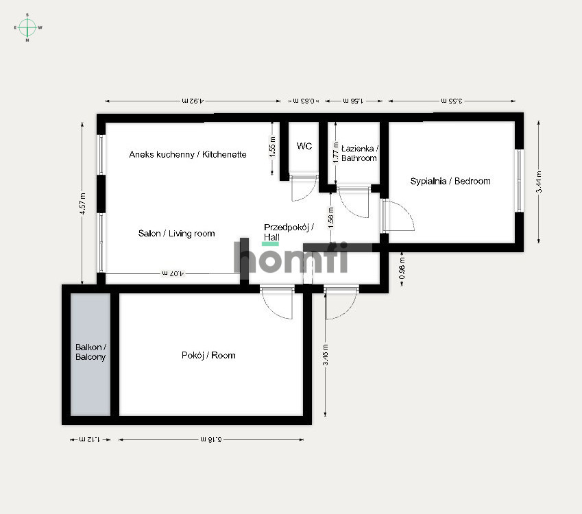 Mieszkanie 63,8 m², Kraków, Czyżyny, os. 2 Pułku Lotniczego - zdjęcie 9
