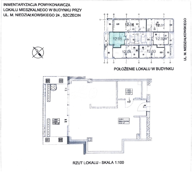 Mieszkanie 46,98&nbsp;m², Szczecin, Centrum, Mieczysława Niedziałkowskiego - zdjęcie 5