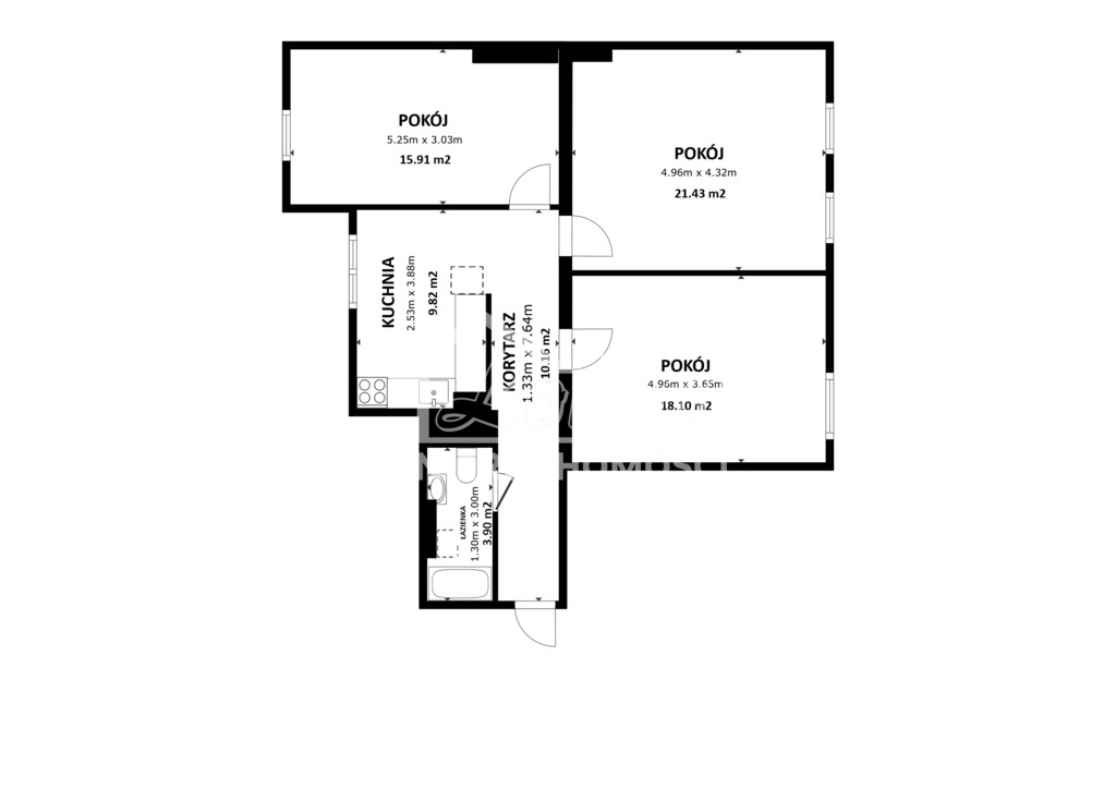 Mieszkanie 79,2&nbsp;m², Szczecin, Pogodno, Ojca Beyzyma - zdjęcie 17