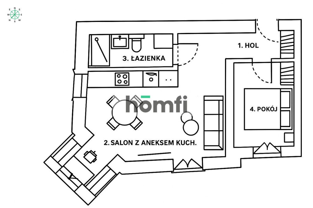 Mieszkanie 42,33 m², Poznań, Stare Miasto, Zielona - zdjęcie 12