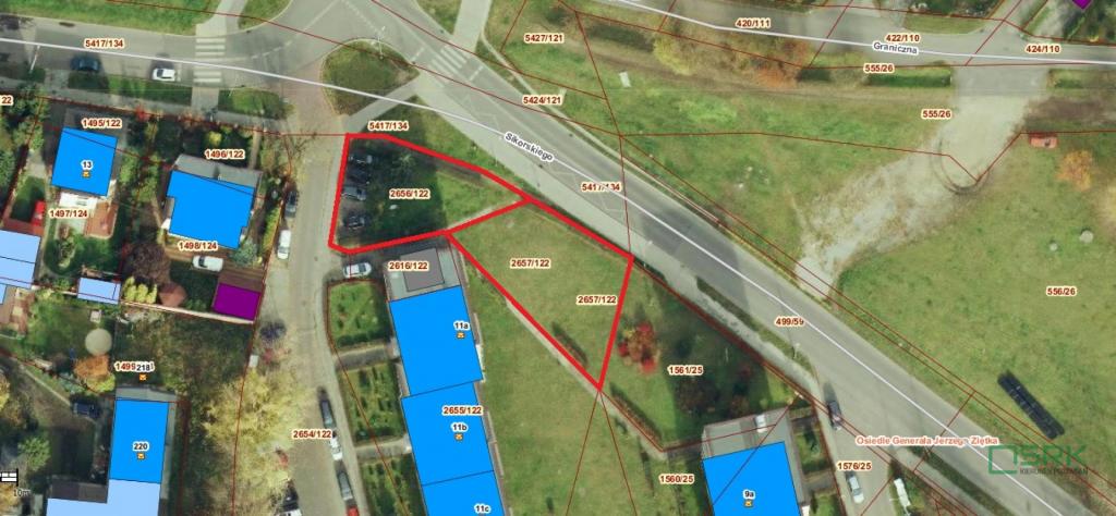 Działka inwestycyjna 729 m², Bytom, Sikorskiego - zdjęcie 1