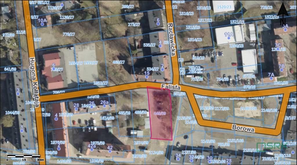 Działka inwestycyjna 1282 m², Bytom, Falista - zdjęcie 1