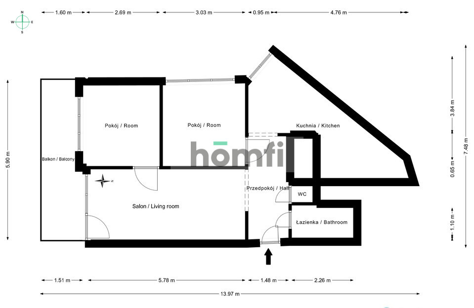 Mieszkanie 59,99 m², Katowice, Dąbrówka Mała, al. Walentego Roździeńskiego - zdjęcie 8