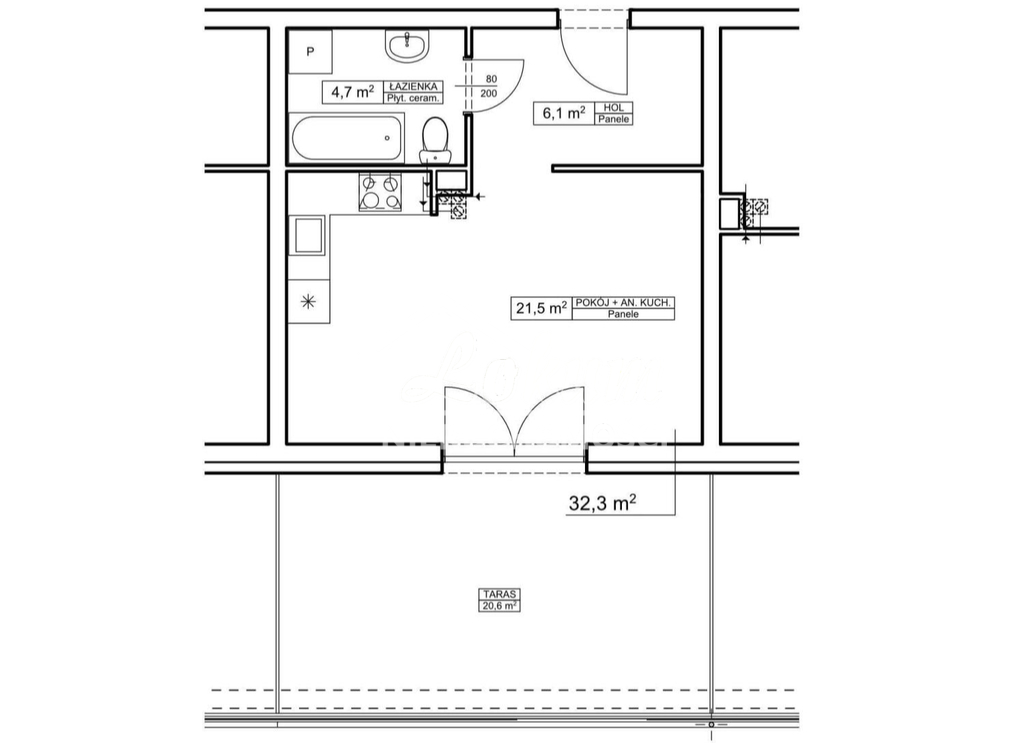 Mieszkanie 32,3&nbsp;m², Goleniów, Fryderyka Chopina - zdjęcie 5