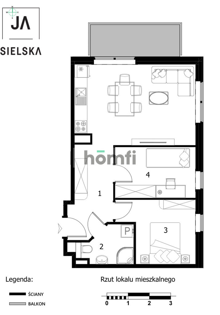 Mieszkanie 51,86 m², Poznań, Podolany, Jasielska - zdjęcie 14