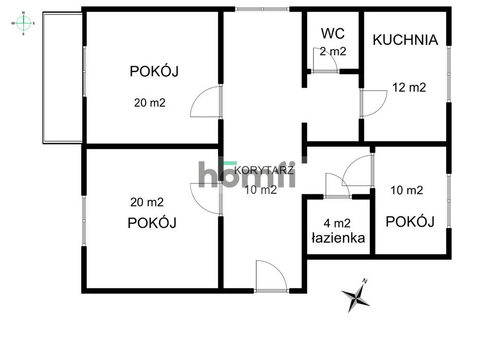 Mieszkanie 76,5 m², Poznań, Rataje, os. Piastowskie - zdjęcie 12