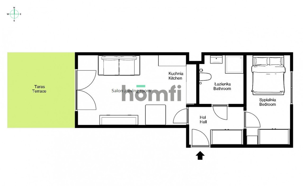 Mieszkanie 44,75&nbsp;m², Kraków, Prądnik Czerwony, Franciszka Bohomolca - zdjęcie 14