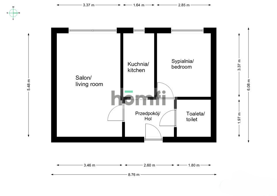 Mieszkanie 43,7&nbsp;m², Bielsko-Biała, Aleksandrowice, Goleszowska - zdjęcie 7